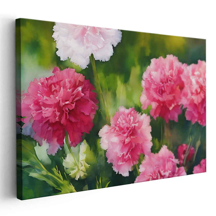 Bloomed Reflections: Watercolor Floral Canvas Art Print