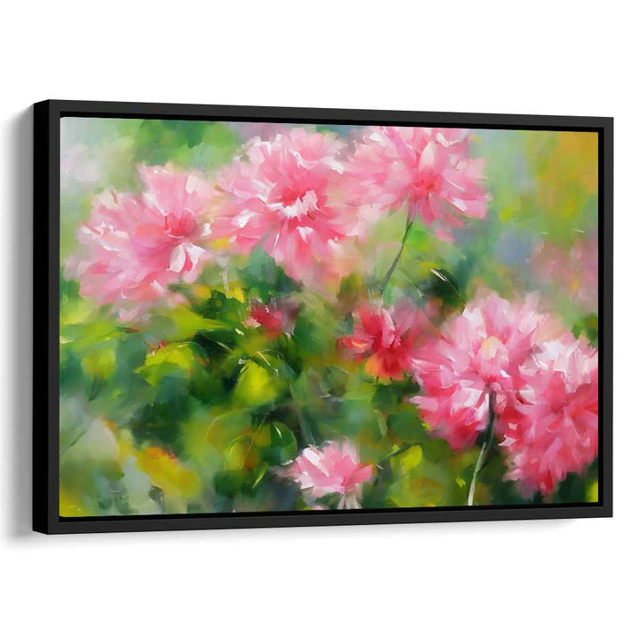 Blush Ballet: Impressionist Pink Floral Canvas Art Print