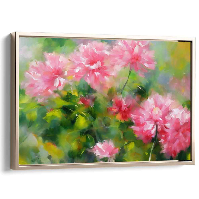 Blush Ballet: Impressionist Pink Floral Canvas Art Print
