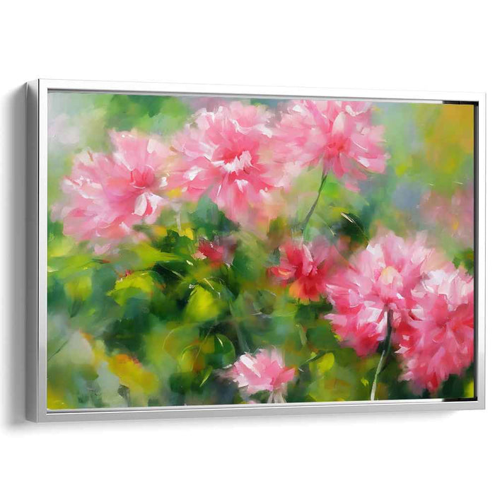 Blush Ballet: Impressionist Pink Floral Canvas Art Print