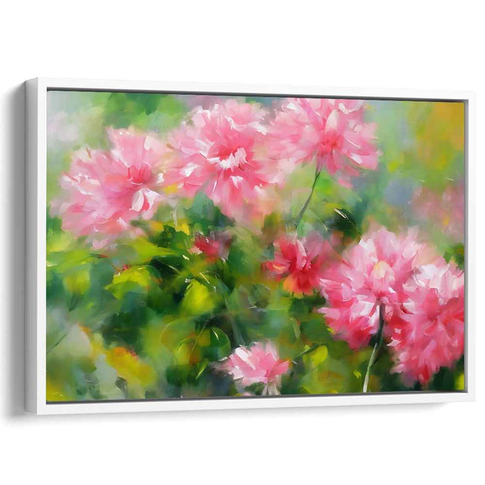 Blush Ballet: Impressionist Pink Floral Canvas Art Print