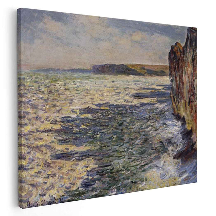 Waves and Rocks at Pourville (1882) by Claude Monet
