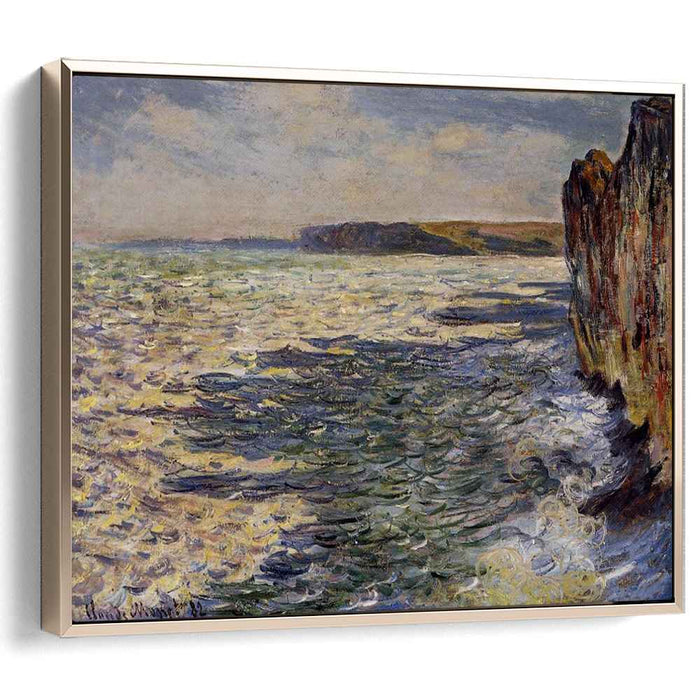 Waves and Rocks at Pourville (1882) by Claude Monet