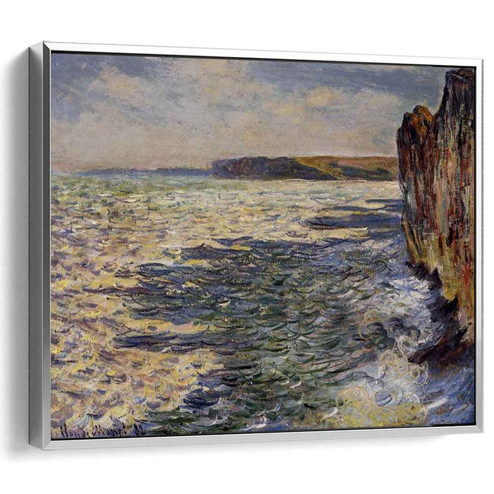 Waves and Rocks at Pourville (1882) by Claude Monet