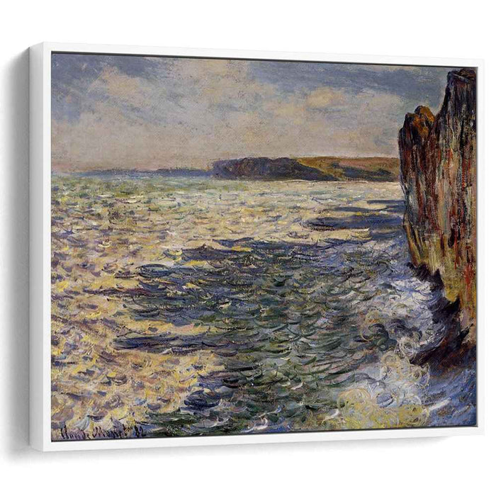 Waves and Rocks at Pourville (1882) by Claude Monet