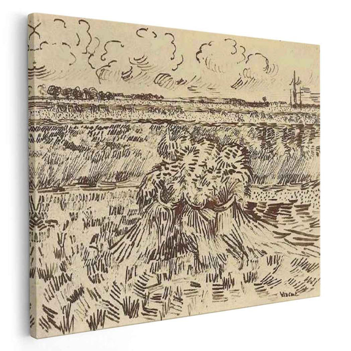 Wheat Field with Sheaves (1888) by Vincent van Gogh