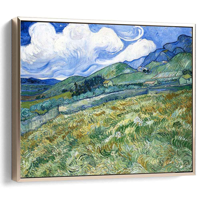 Wheatfield with Mountains in the Background (1889) by Vincent van Gogh