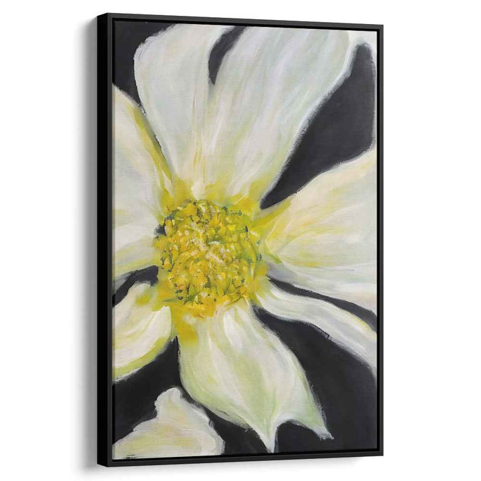 Luminous Blossom: A Serene Floral Close-Up Canvas Art