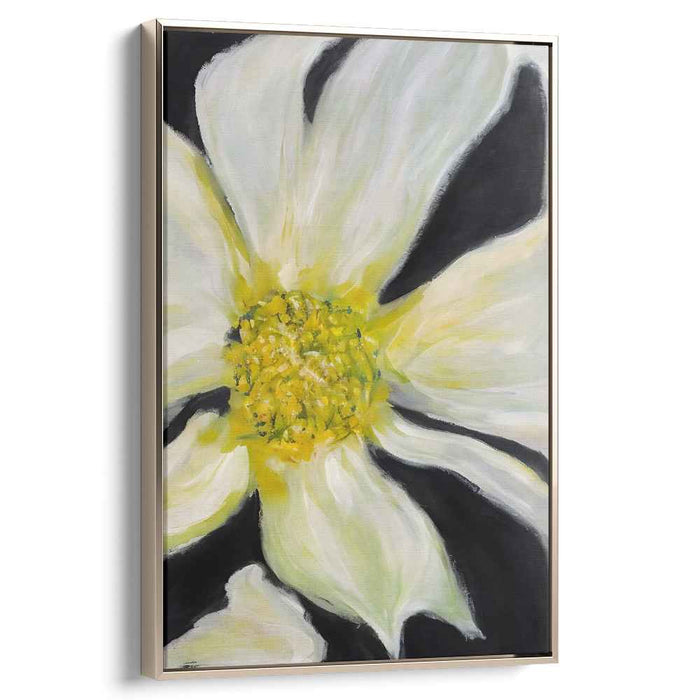 Luminous Blossom: A Serene Floral Close-Up Canvas Art