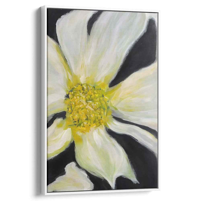 Luminous Blossom: A Serene Floral Close-Up Canvas Art
