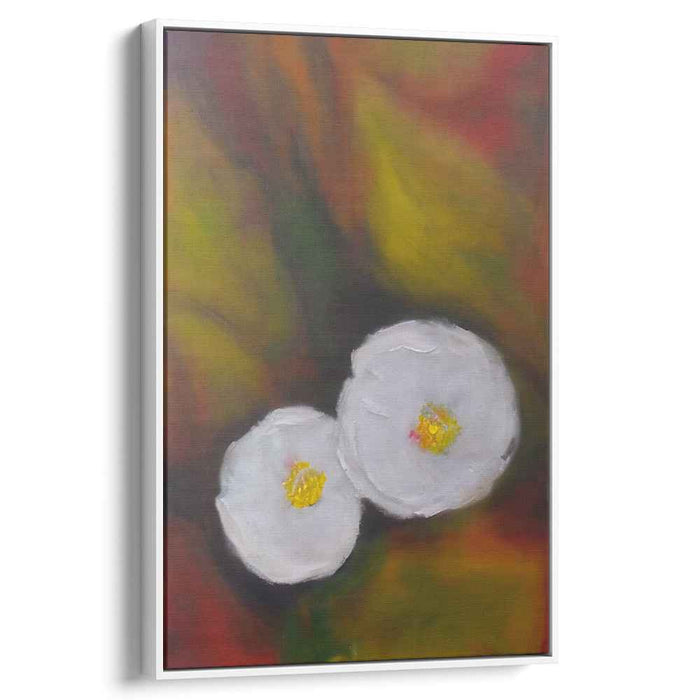 Blossom Whispers Of Color: Abstract Floral Elegance on Vibrant Canvas