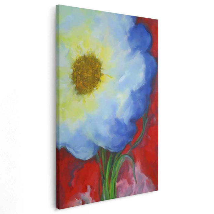 Blossom Fusion: Contemporary Floral Canvas Art Print