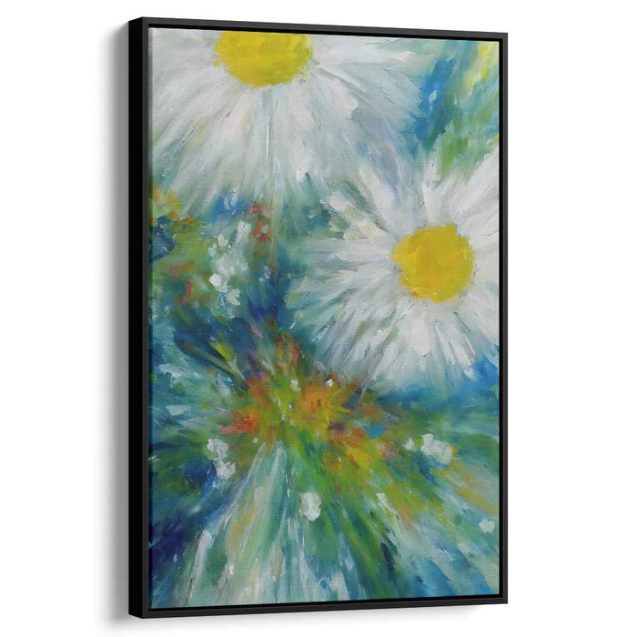 Blooming Daisies: Vibrant Impressionist Floral Canvas Art Print