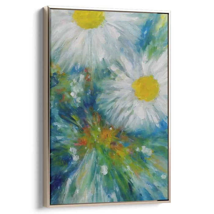Blooming Daisies: Vibrant Impressionist Floral Canvas Art Print