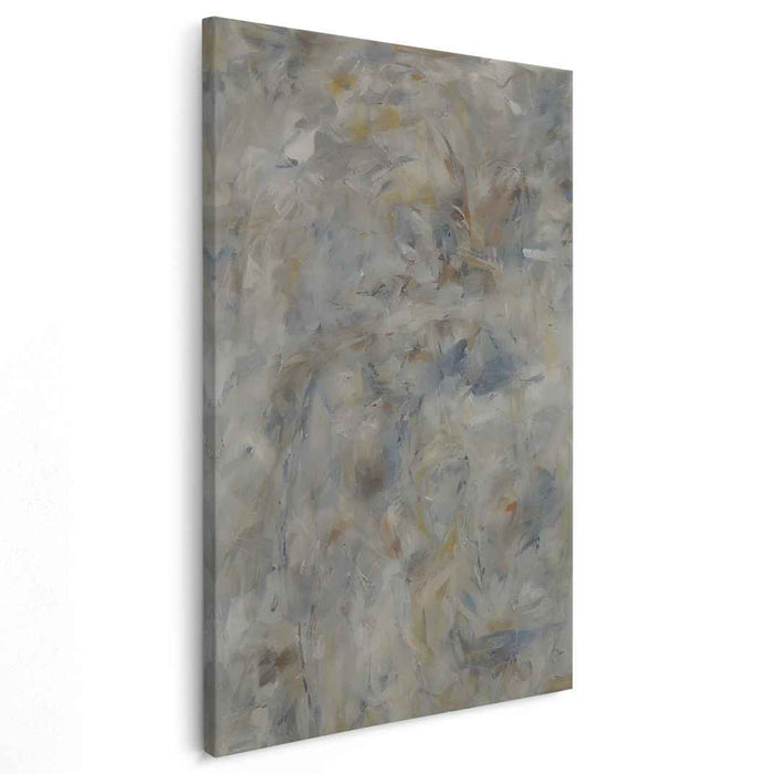 Serene Abstractions: Blue and Gray Expressionist Canvas Art Print