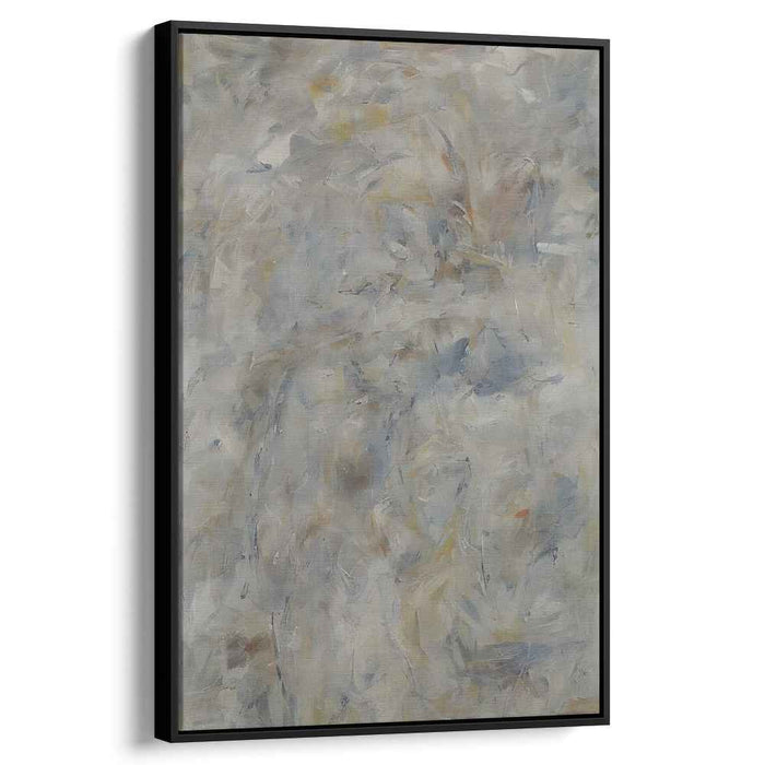 Serene Abstractions: Blue and Gray Expressionist Canvas Art Print