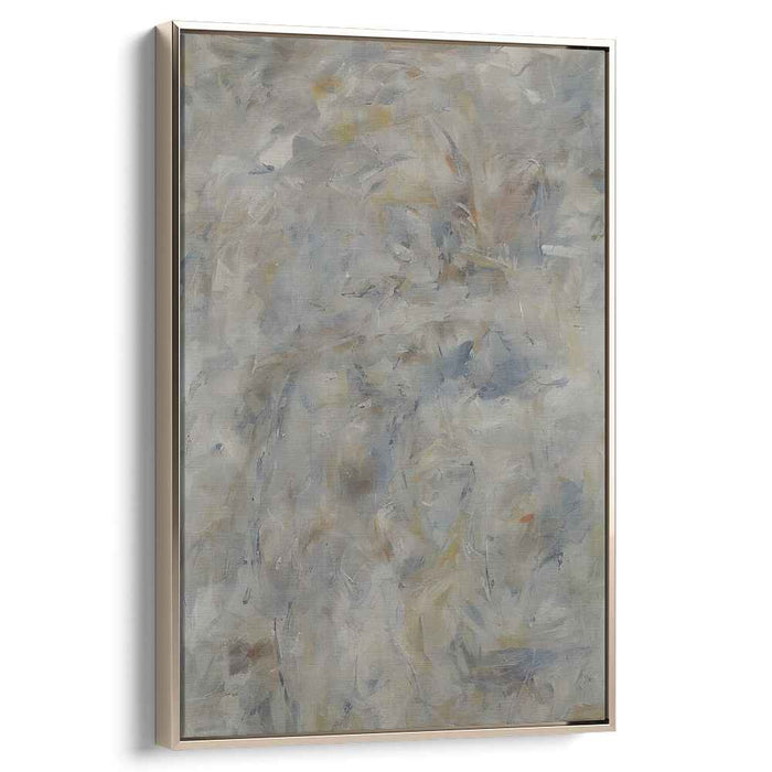 Serene Abstractions: Blue and Gray Expressionist Canvas Art Print