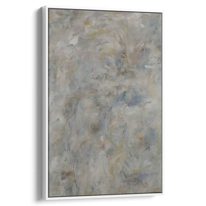 Serene Abstractions: Blue and Gray Expressionist Canvas Art Print