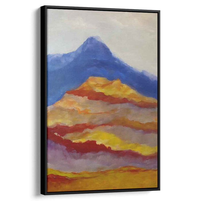 Mountain Melancholy: Vibrant Mountain Landscape Canvas Art Print