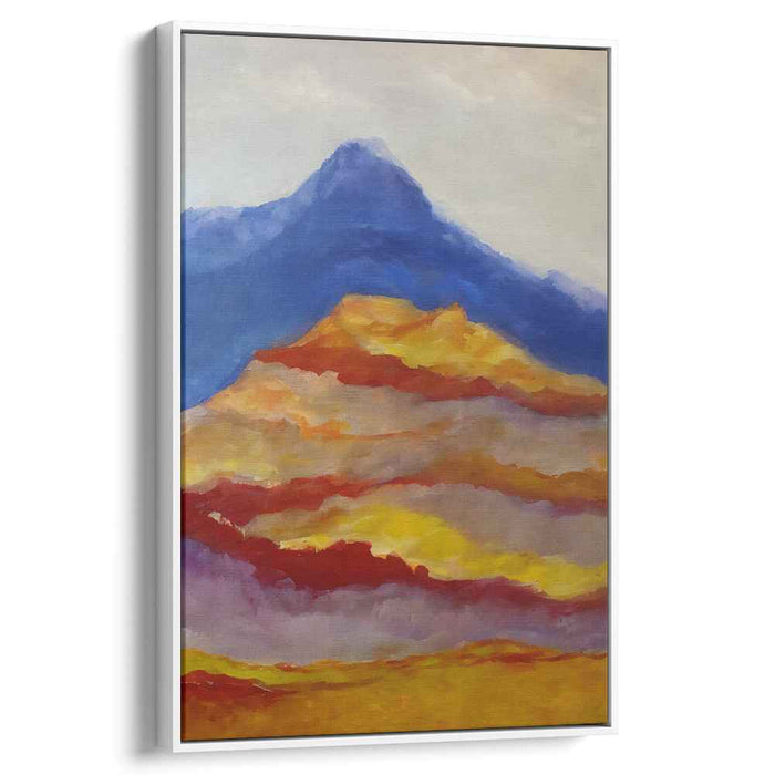 Mountain Melancholy: Vibrant Mountain Landscape Canvas Art Print