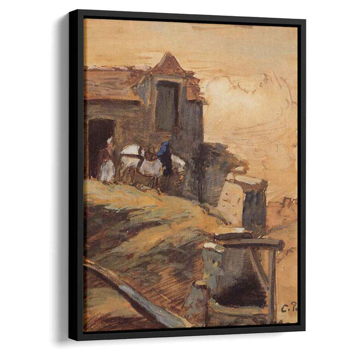 White Horse on a Farm (1874) by Camille Pissarro