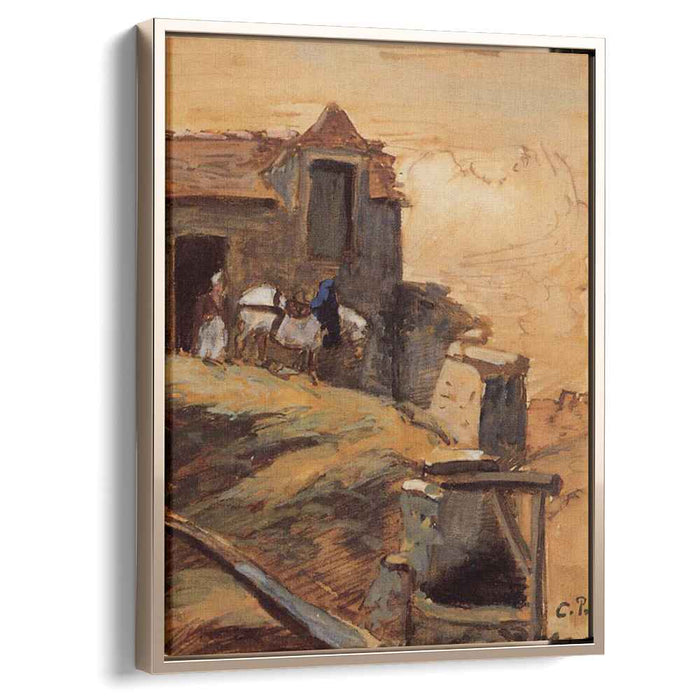 White Horse on a Farm (1874) by Camille Pissarro