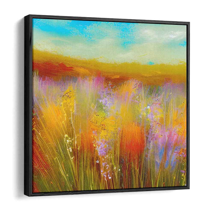 Sunlit Meadows: A Vivid Impressionist Landscape Canvas Art