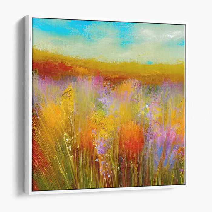 Sunlit Meadows: A Vivid Impressionist Landscape Canvas Art