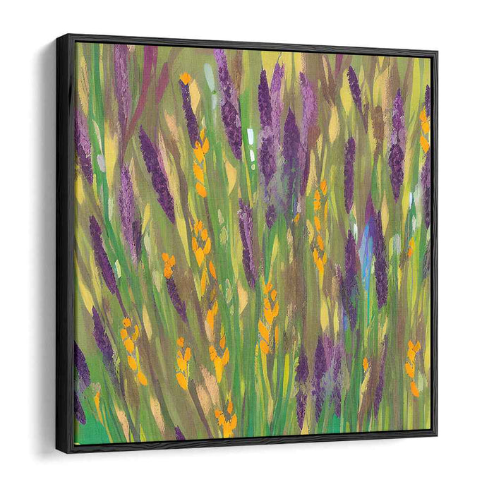 Ablaze with Blossoms: Impressionistic Wildflower Meadow Canvas Art Print