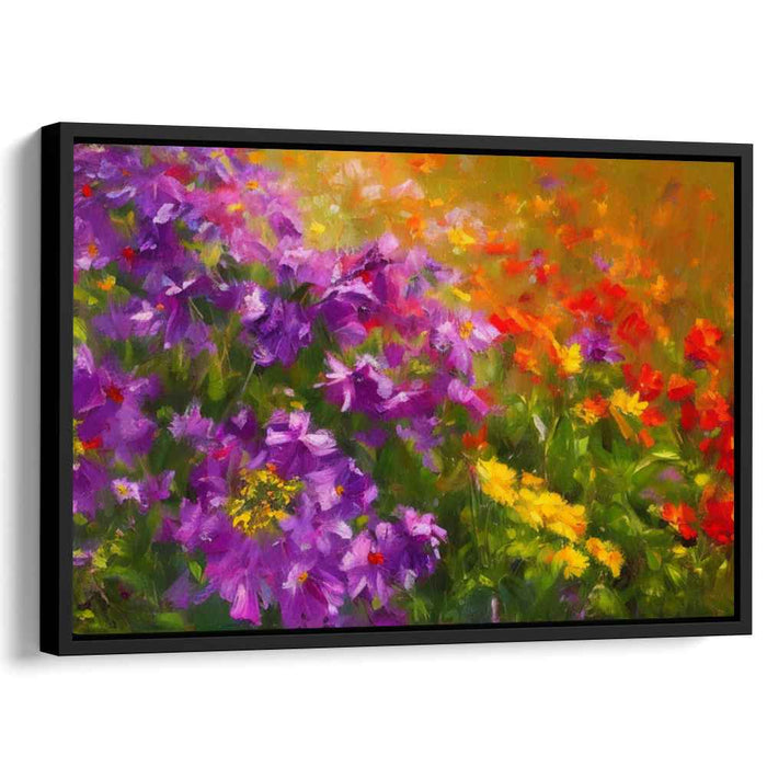 Petals Dance Abstract Symphony: Vibrant Floral Impressionist Canvas Art