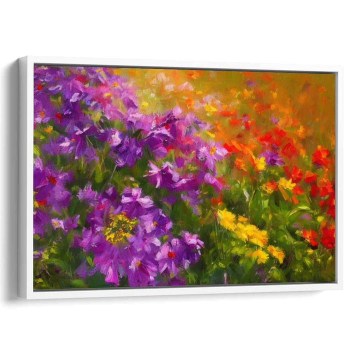 Petals Dance Abstract Symphony: Vibrant Floral Impressionist Canvas Art