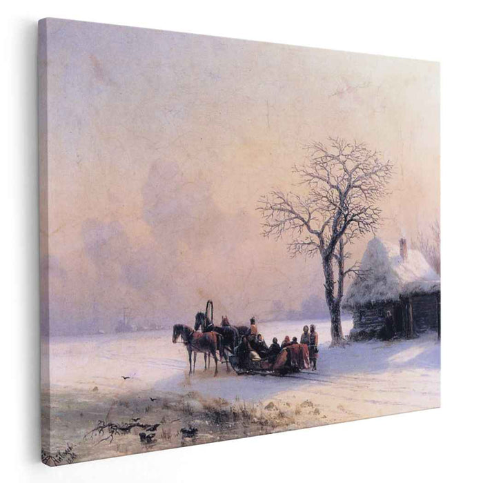 Winter Scene in Little Russia (1868) by Ivan Aivazovsky