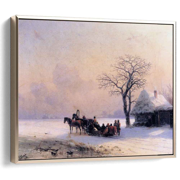 Winter Scene in Little Russia (1868) by Ivan Aivazovsky