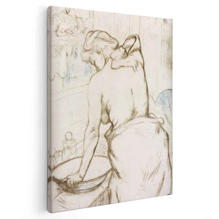 Woman at Her Toilette them, Washing Herself by Henri de Toulouse-Lautrec