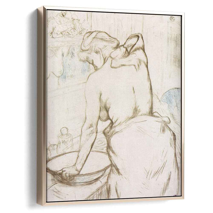Woman at Her Toilette them, Washing Herself by Henri de Toulouse-Lautrec