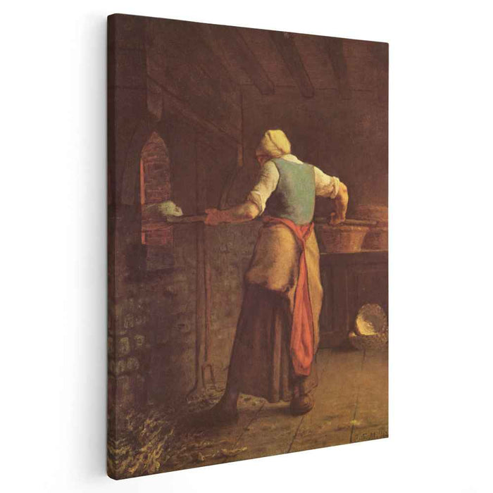 Woman baking bread (1854) by Jean-Francois Millet