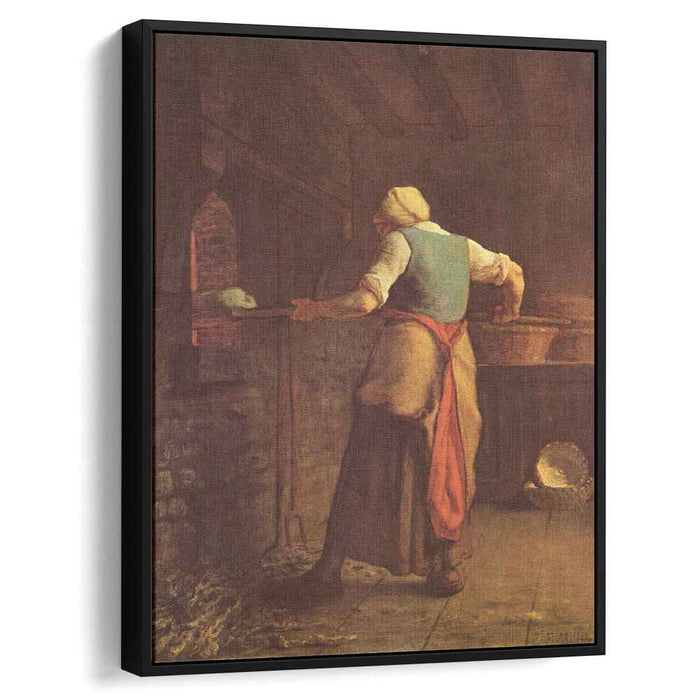 Woman baking bread (1854) by Jean-Francois Millet