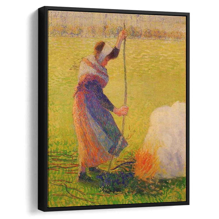 Woman Burning Wood (1890) by Camille Pissarro