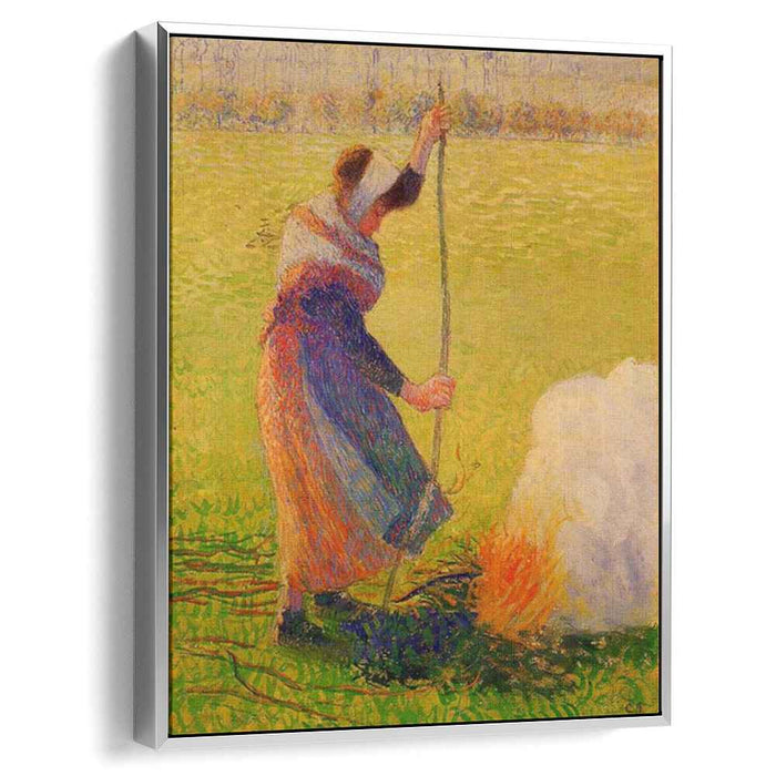 Woman Burning Wood (1890) by Camille Pissarro