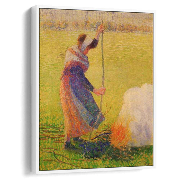 Woman Burning Wood (1890) by Camille Pissarro