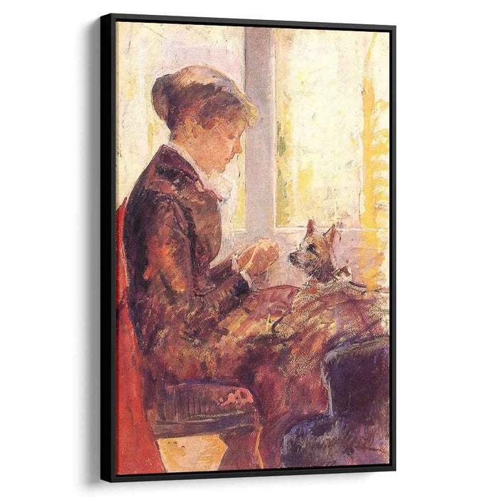 Woman by a Window Feeding Her Dog (1880) by Mary Cassatt