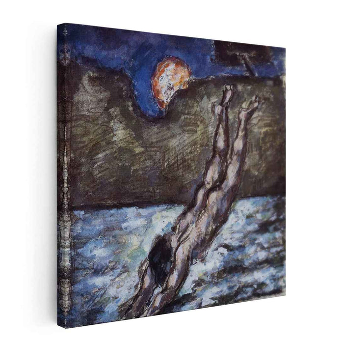 Woman Diving into Water (1870) by Paul Cezanne