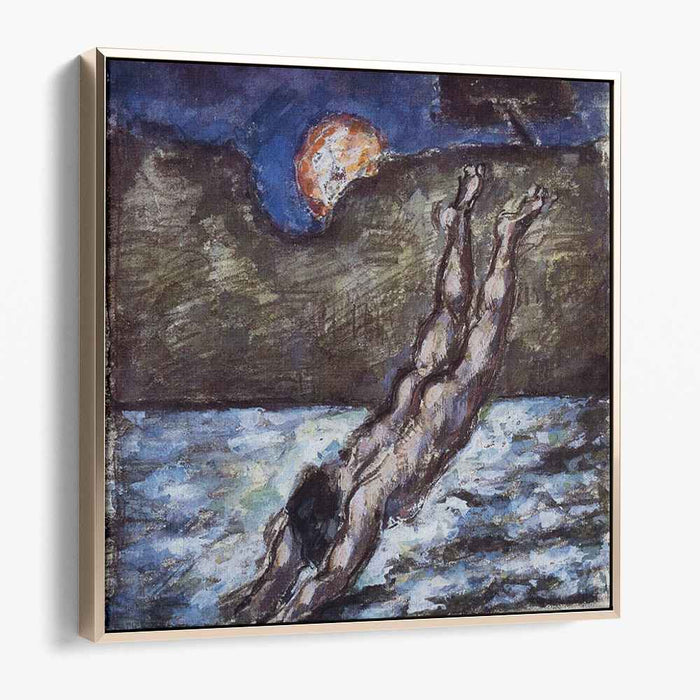 Woman Diving into Water (1870) by Paul Cezanne