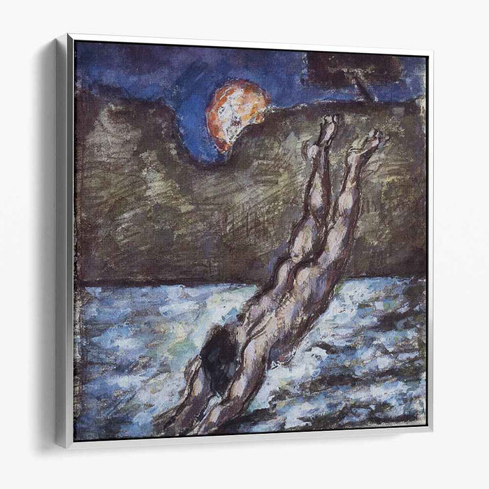 Woman Diving into Water (1870) by Paul Cezanne