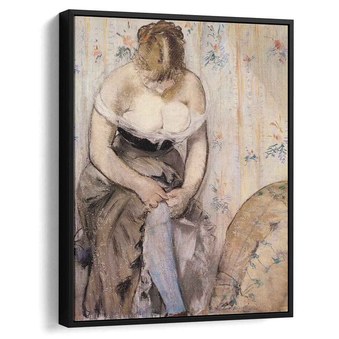 Woman fastening her garter (1878) by Edouard Manet