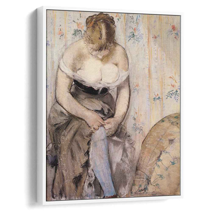 Woman fastening her garter (1878) by Edouard Manet