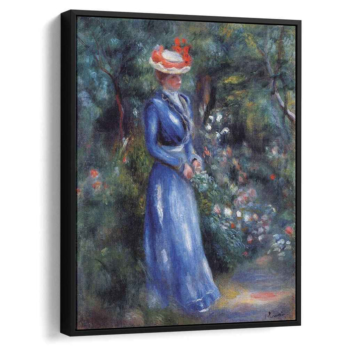 Woman in a Blue Dress, Standing in the Garden of Saint Cloud by Pierre-Auguste Renoir