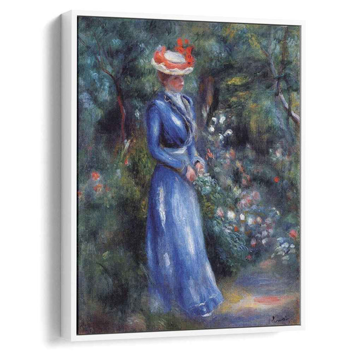 Woman in a Blue Dress, Standing in the Garden of Saint Cloud by Pierre-Auguste Renoir