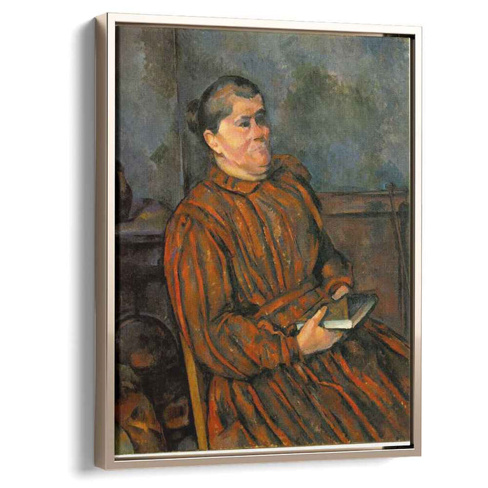 Woman in a Red Striped Dress (1898) by Paul Cezanne