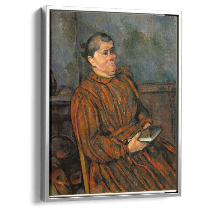 Woman in a Red Striped Dress (1898) by Paul Cezanne